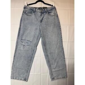 NWT Wild Fable Womens Size 10 Jeans Light Wash 90s Relaxed Straight Distressed R